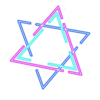 边框电商霓虹灯彩色光效元素设计,免抠元素