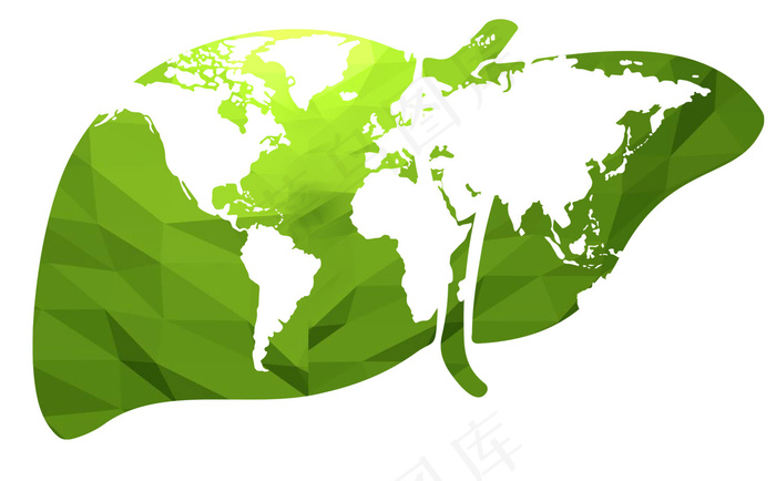 创意绿色世界肝炎日宣传,免抠元素