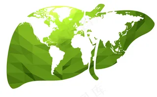 创意绿色世界肝炎日宣传,免抠元素