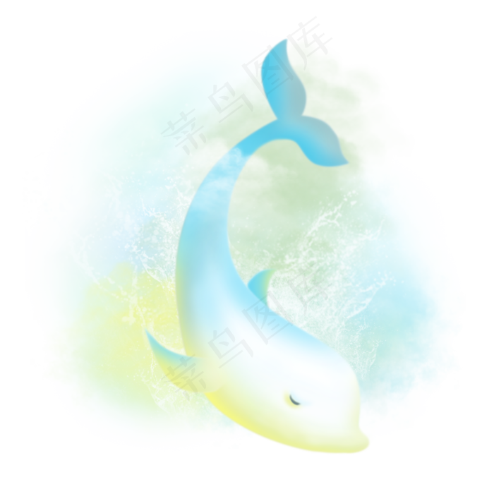 梦境梦幻海豚,免抠元素
