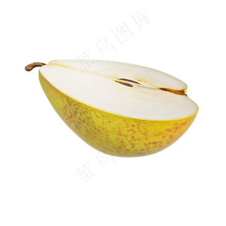 仿真梨子果肉png图