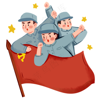 七一建党节建军节革命人物免抠PNG