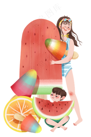 夏日饮品消夏彩虹冰棍