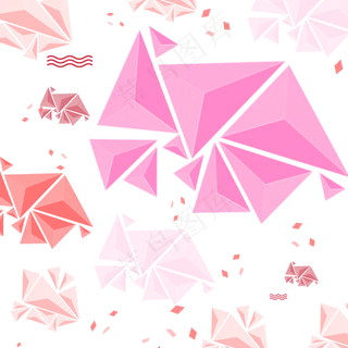 红色几何图漂浮618年中大促