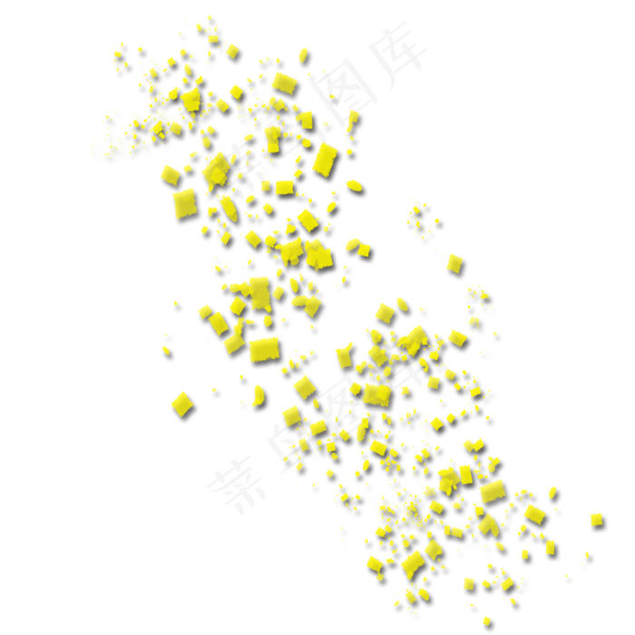 水彩黄色碎片泼墨