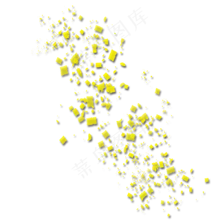 水彩黄色碎片泼墨