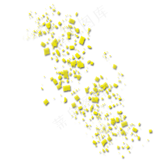 水彩黄色碎片泼墨