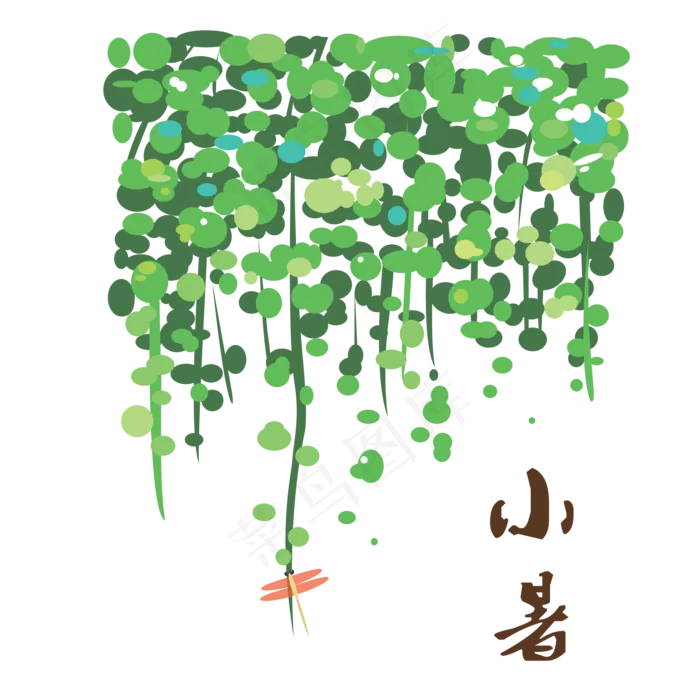 小暑蜻蜓在荷叶上玩耍(2083X2083(DPI:300))psd模版下载