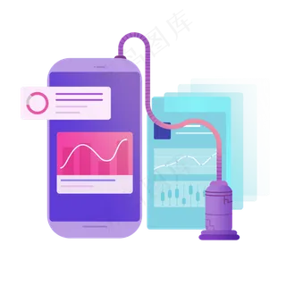 2.5D智能互联网科技设计,免抠元素