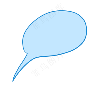 儿童节蓝色对话框