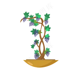 矢量手绘免扣植物