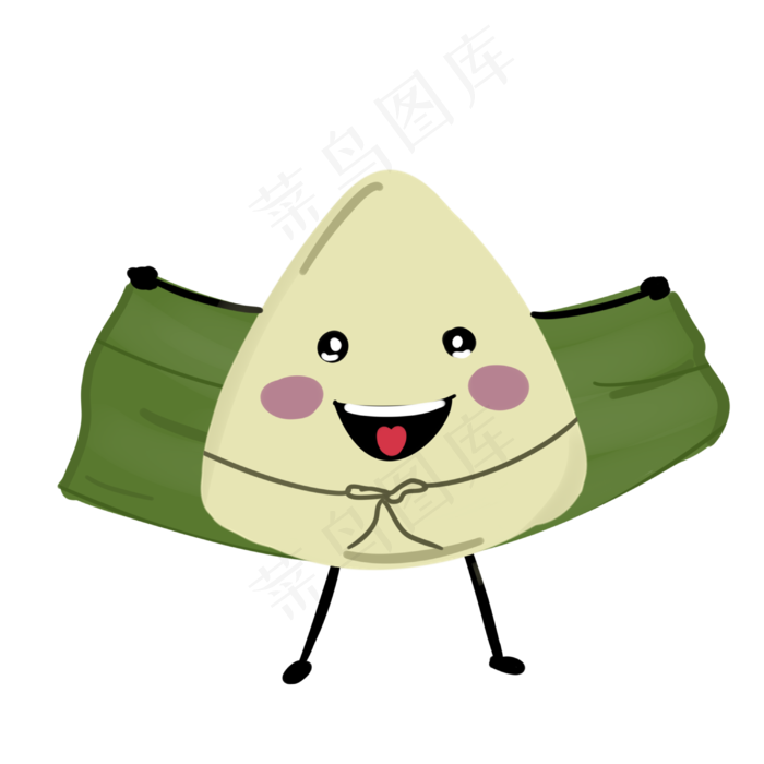 端午节可爱的粽子手绘(3000X3000(DPI:300))psd模版下载