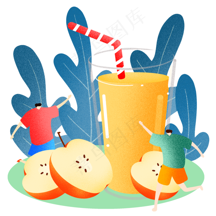 夏季凉爽苹果汁