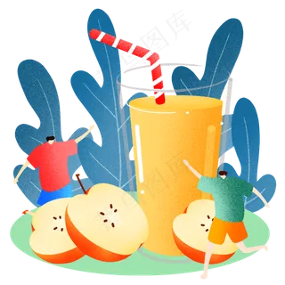 夏季凉爽苹果汁