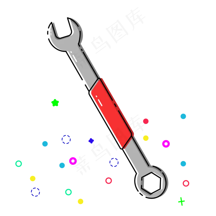 MBE风格扳手矢量免抠png(2000*2000px 300 dpi )ai矢量模版下载