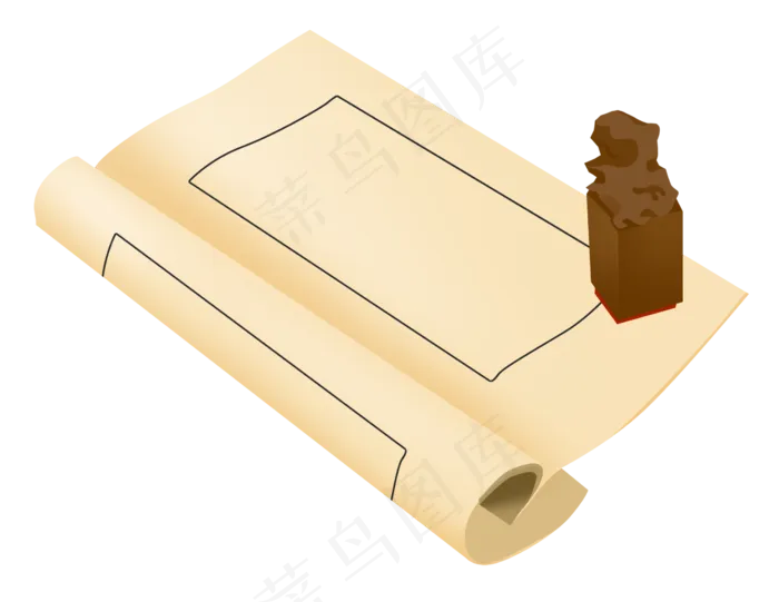 古代书本和印章(2587X2000(DPI:300))psd模版下载