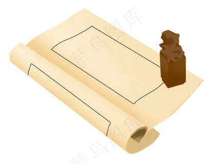 古代书本和印章