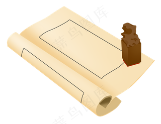 古代书本和印章