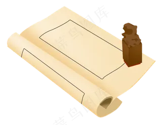 古代书本和印章