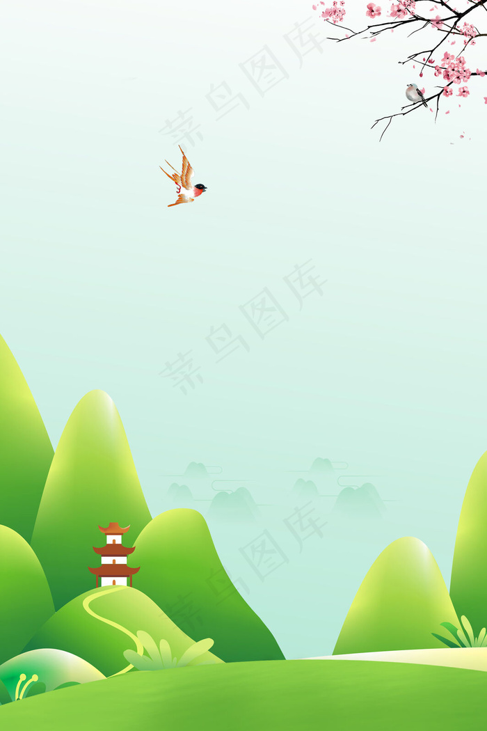 文艺清新初春景色