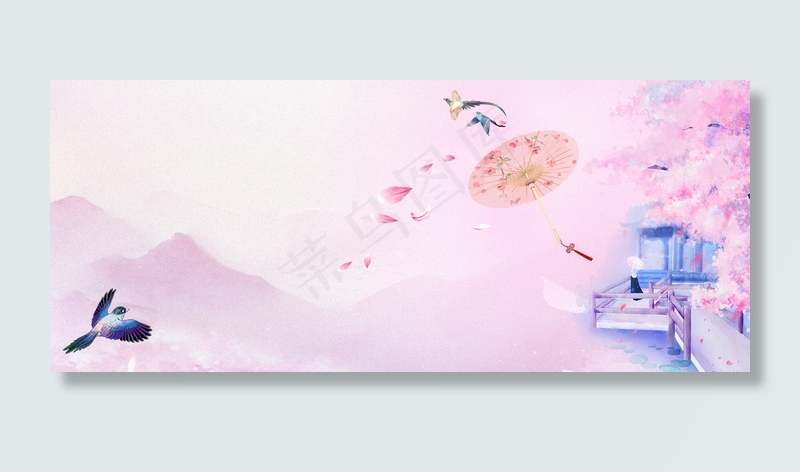 创意古风七夕背景合成