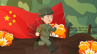 五一劳动节军人士兵战士先烈国庆迷彩配图