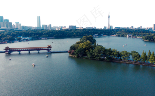 航拍长沙五四公园一隅