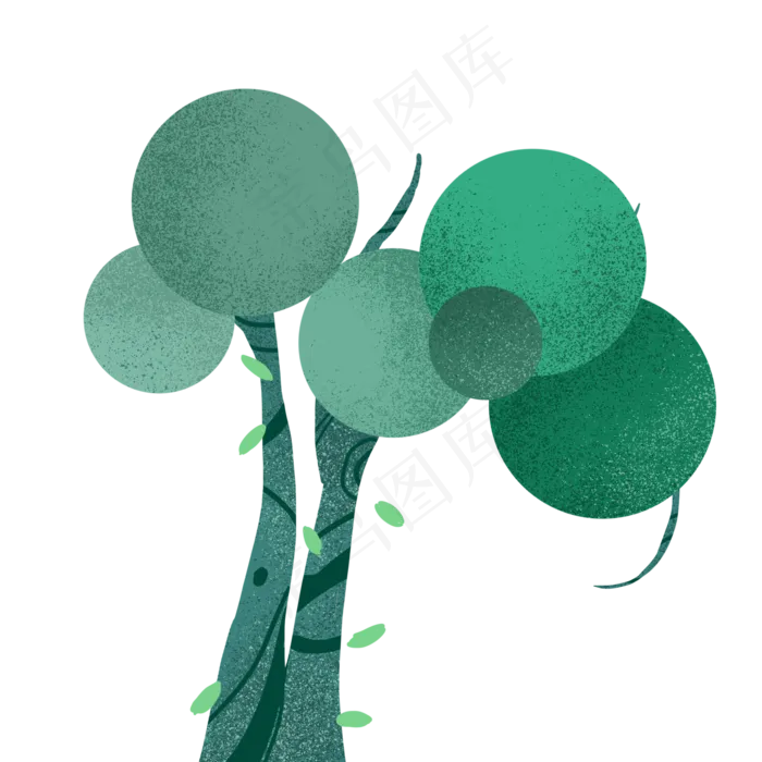 春季树木植物设计素材(2000X2000(DPI:300))psd模版下载