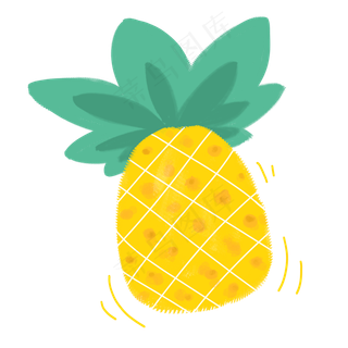 卡通菠萝免抠素材