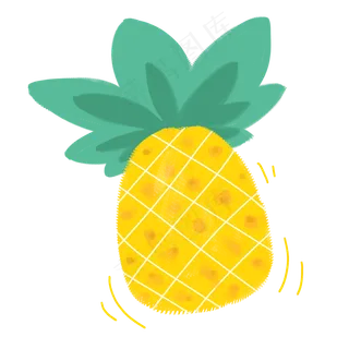 卡通菠萝免抠素材