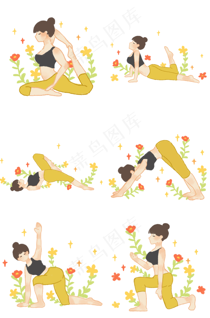 女性瑜伽姿势塑身减肥(2000X3020(DPI:300))psd模版下载