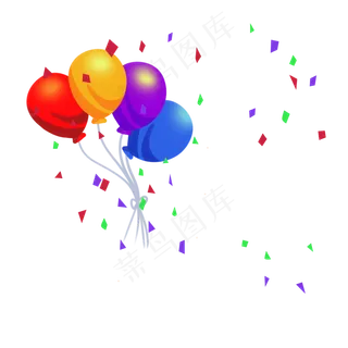 气球彩色气球六一儿童节主题素材