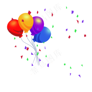 气球彩色气球六一儿童节主题素材