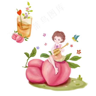 冷饮系列美味水蜜桃果汁