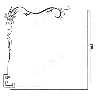 古风水墨中国风花纹边框