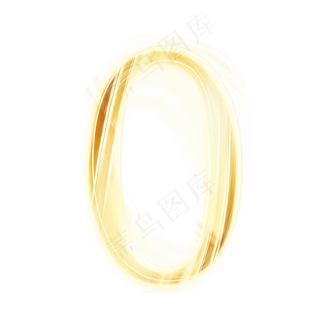 金色发光数字0