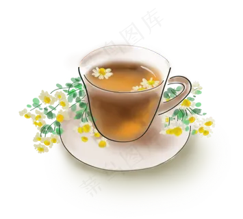 白露手绘古风菊花茶 白露手绘古风菊花茶