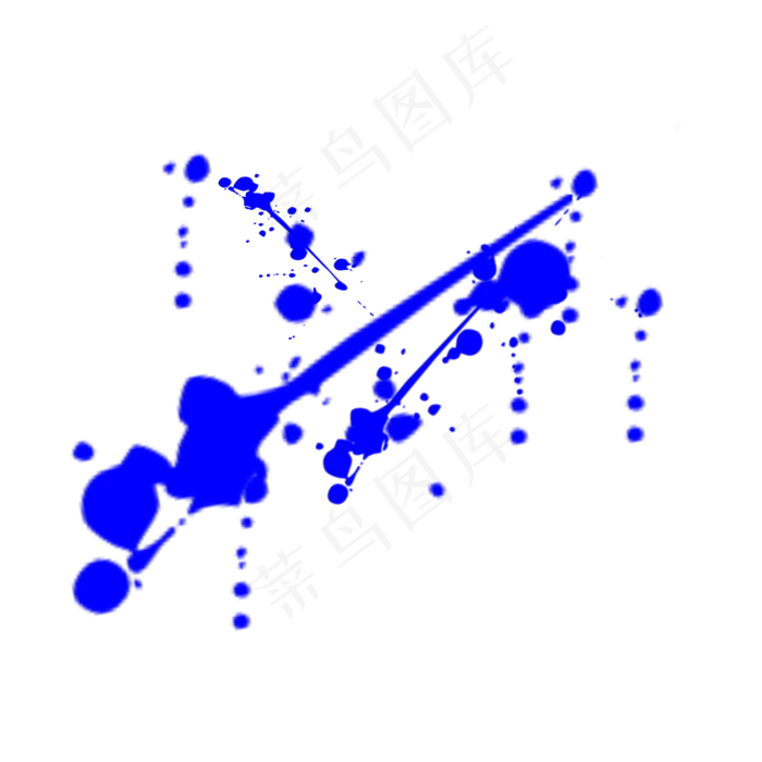 蓝色油漆涂鸦效果元素(2000X2000(DPI:300))psd模版下载