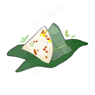 端午节卡通手绘粽子绿色