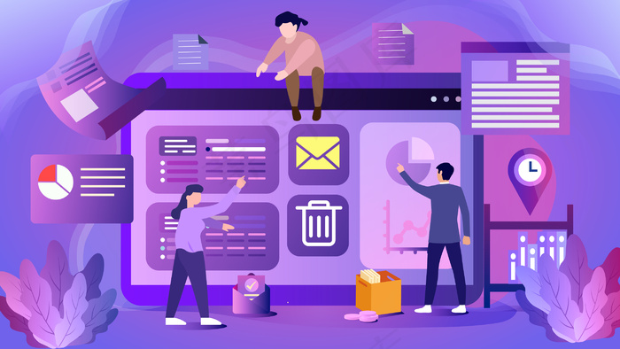 职场商务办公插画