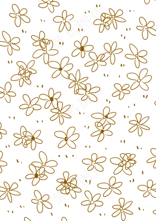 烫金手绘碎花底纹