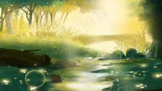 小清新夏季森林风景