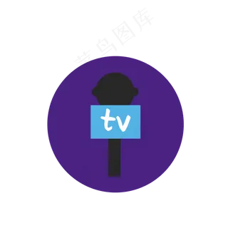 话筒新闻采访记者矢量小图标