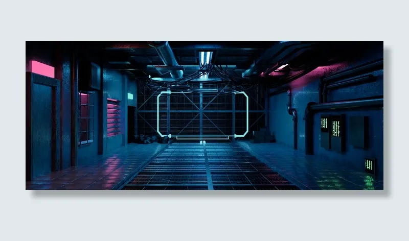 C4D塞博朋克科技场景