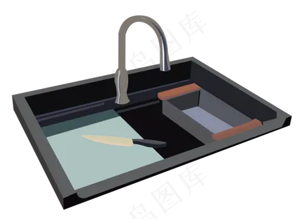银色厨房水槽插图