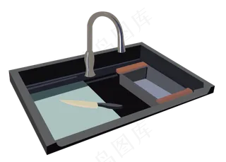 银色厨房水槽插图