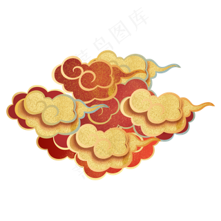 中国风描金云纹