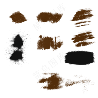 中国风水墨涂鸦笔刷