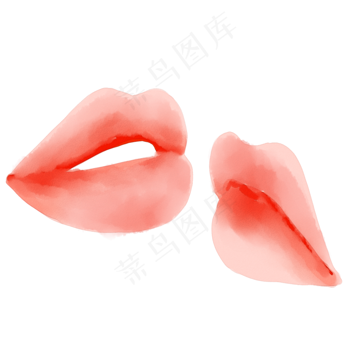 绿色情人节嘴唇商用元素七夕(2000X2000(DPI:300))psd模版下载