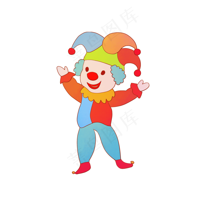 愚人节玩耍的小丑,免抠元素